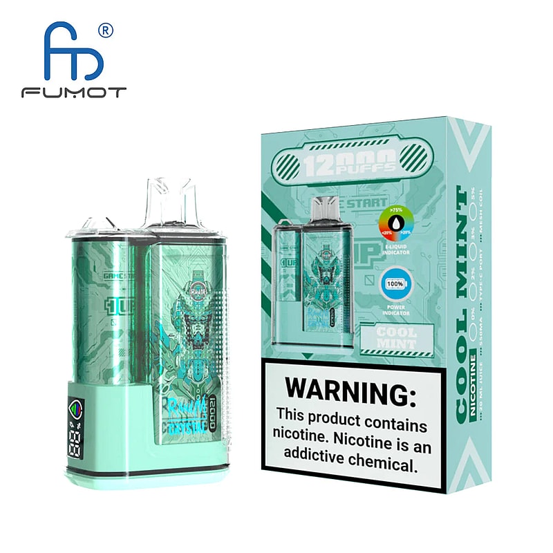 RandM Crystal 12000 Puffs 2% 5% Nicotine LED display Disposable E Cigarettes