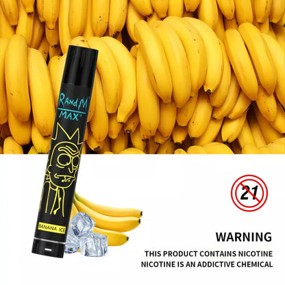RandM Max+ 1700 Puffs 0% 2% 3% 5% Nicotine Rechargeable Disposable vape