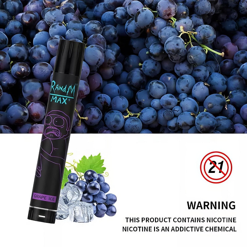 RandM Max+ 1700 Puffs 0% 2% 3% 5% Nicotine Rechargeable Disposable vape