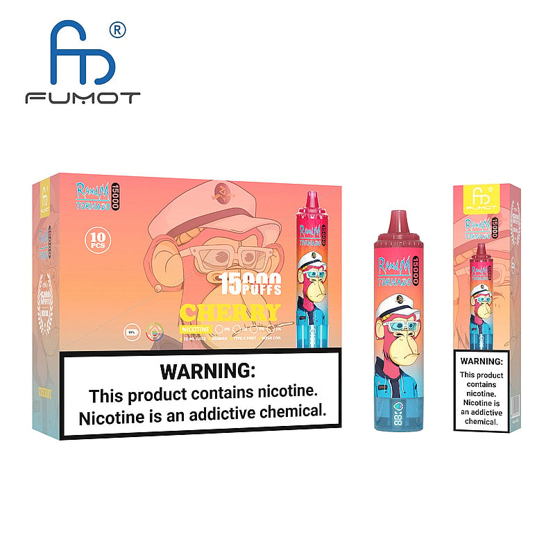 RandM Tornado 15000 Puffs 2% 5% Nicotine LED display Disposable E Cigarettes