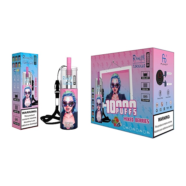 RandM Tornado 10000 Plus Puffs 2% 5% Nicotine Rechargeable Disposable vape
