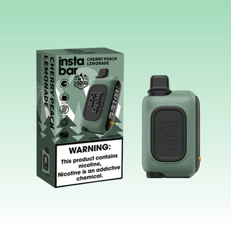 Rechargeable Insta Bar WT15000 Puffs Mesh Coil Disposable Vape 3% Nicotine-650mAh Battery, 20ml E-liquid, Multiple Nicotine 10 Flavors