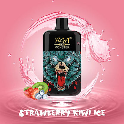 R&M Monster 6000 Puffs  5% Nicotine Rechargeable Disposable vape