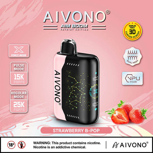 AIVON0 Aim Boom 25000 Puffs Disposable Vape Disposable 25K 650mAh Vapes Pen E Cigarette Prefilled 28ml Nicotine contain 0%2%3%5%