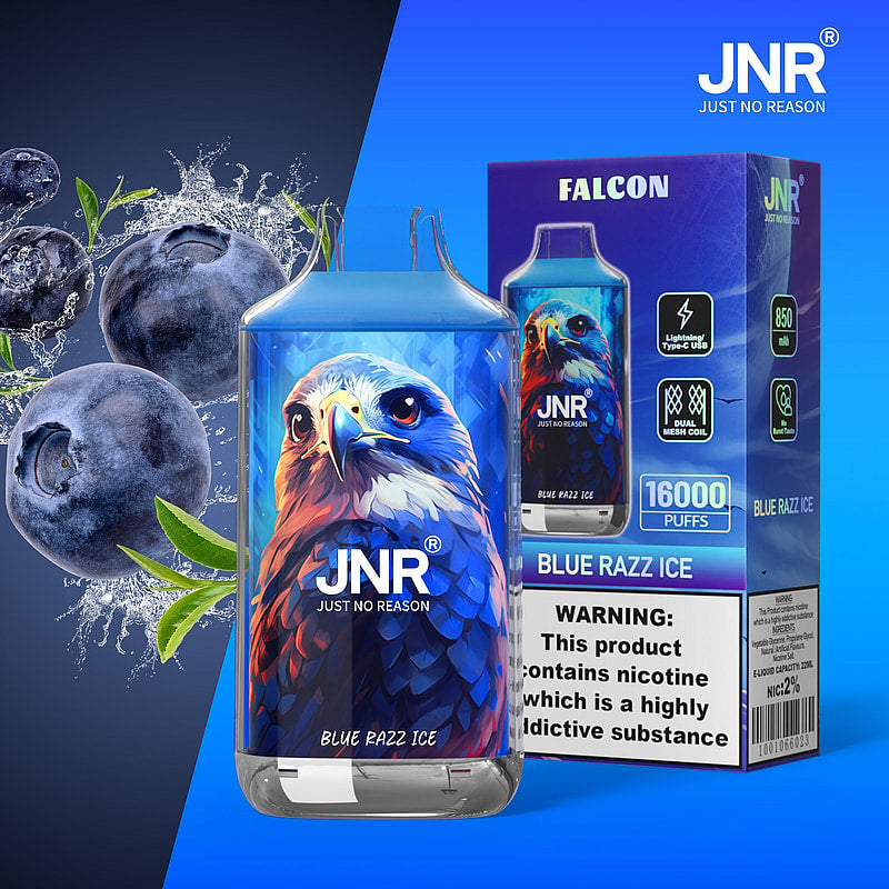 JNR FALON 16000 16K Puffs Original Edition Rechargeable Disposable Vape-850mAh Battery, 22ml E-liquid, Multiple Nicotine 27 Flavors