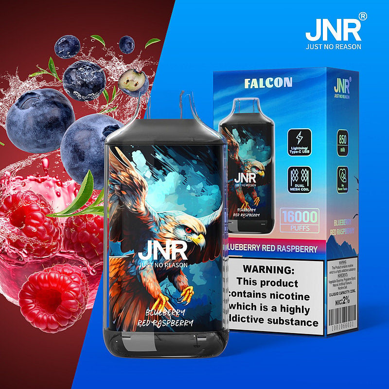 JNR FALON 16000 16K Puffs Original Edition Rechargeable Disposable Vape-850mAh Battery, 22ml E-liquid, Multiple Nicotine 27 Flavors