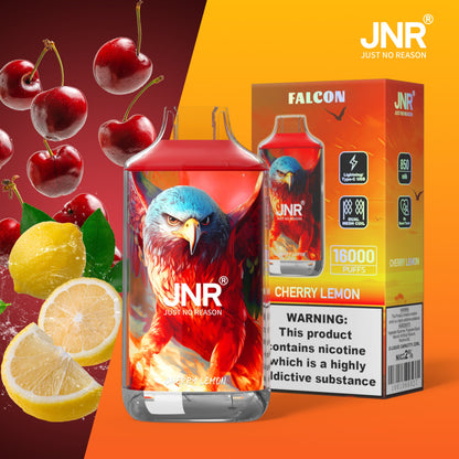 JNR FALON 16000 16K Puffs Original Edition Rechargeable Disposable Vape-850mAh Battery, 22ml E-liquid, Multiple Nicotine 27 Flavors