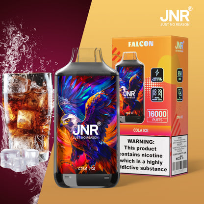 JNR FALON 16000 16K Puffs Original Edition Rechargeable Disposable Vape-850mAh Battery, 22ml E-liquid, Multiple Nicotine 27 Flavors