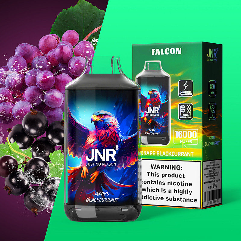 JNR FALON 16000 16K Puffs Original Edition Rechargeable Disposable Vape-850mAh Battery, 22ml E-liquid, Multiple Nicotine 27 Flavors