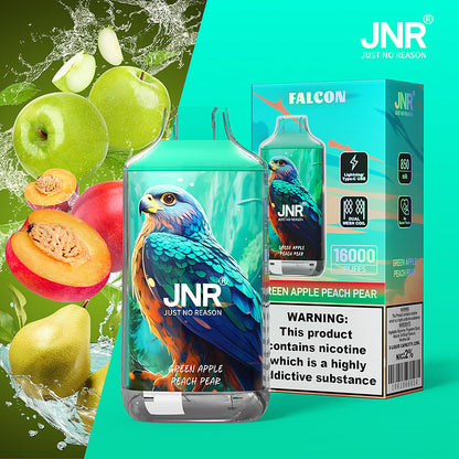 JNR FALON 16000 16K Puffs Original Edition Rechargeable Disposable Vape-850mAh Battery, 22ml E-liquid, Multiple Nicotine 27 Flavors