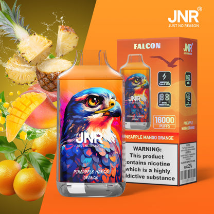 JNR FALON 16000 16K Puffs Original Edition Rechargeable Disposable Vape-850mAh Battery, 22ml E-liquid, Multiple Nicotine 27 Flavors