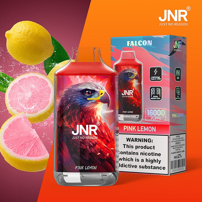 JNR FALON 16000 16K Puffs Original Edition Rechargeable Disposable Vape-850mAh Battery, 22ml E-liquid, Multiple Nicotine 27 Flavors