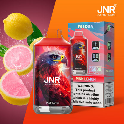 JNR FALON 16000 16K Puffs Original Edition Rechargeable Disposable Vape-850mAh Battery, 22ml E-liquid, Multiple Nicotine 27 Flavors