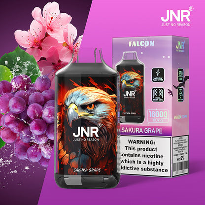JNR FALON 16000 16K Puffs Original Edition Rechargeable Disposable Vape-850mAh Battery, 22ml E-liquid, Multiple Nicotine 27 Flavors