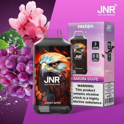 JNR FALON 16000 16K Puffs Original Edition Rechargeable Disposable Vape-850mAh Battery, 22ml E-liquid, Multiple Nicotine 27 Flavors
