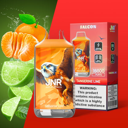 JNR FALON 16000 16K Puffs Original Edition Rechargeable Disposable Vape-850mAh Battery, 22ml E-liquid, Multiple Nicotine 27 Flavors