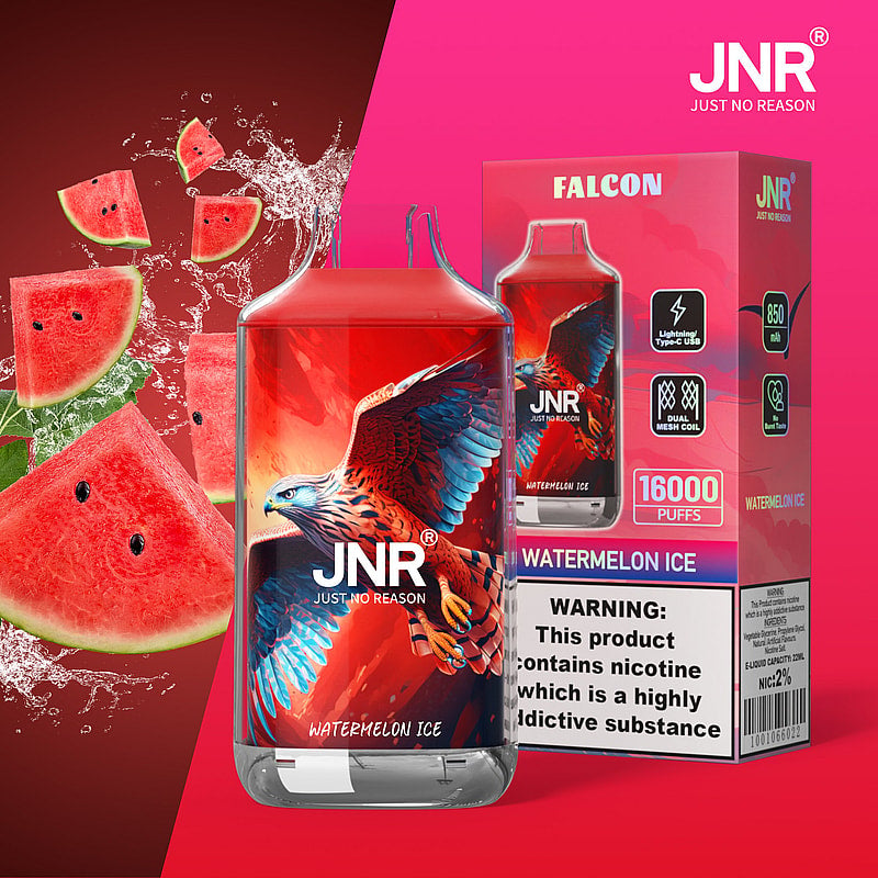 JNR FALON 16000 16K Puffs Original Edition Rechargeable Disposable Vape-850mAh Battery, 22ml E-liquid, Multiple Nicotine 27 Flavors