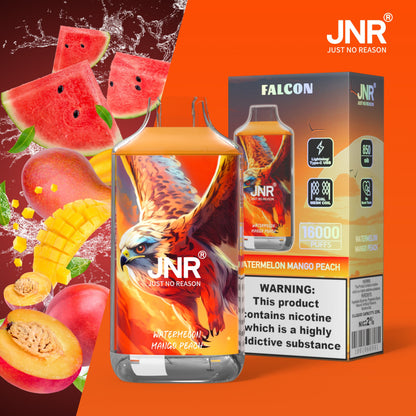 JNR FALON 16000 16K Puffs Original Edition Rechargeable Disposable Vape-850mAh Battery, 22ml E-liquid, Multiple Nicotine 27 Flavors