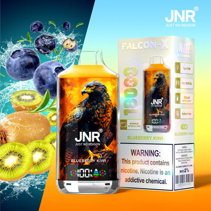 JNR FALCON X 18000 18k Puffs LED Display Hot Sale Disposable Vape-950mAh Battery, 24ml E-liquid, Multiple Nicotine 29 Flavors
