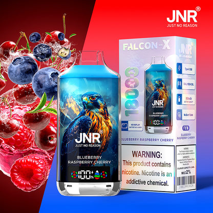 JNR FALCON X 18000 18k Puffs LED Display Hot Sale Disposable Vape-950mAh Battery, 24ml E-liquid, Multiple Nicotine 29 Flavors