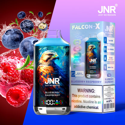JNR FALCON X 18000 18k Puffs LED Display Hot Sale Disposable Vape-950mAh Battery, 24ml E-liquid, Multiple Nicotine 29 Flavors