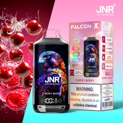 JNR FALCON X 18000 18k Puffs LED Display Hot Sale Disposable Vape-950mAh Battery, 24ml E-liquid, Multiple Nicotine 29 Flavors