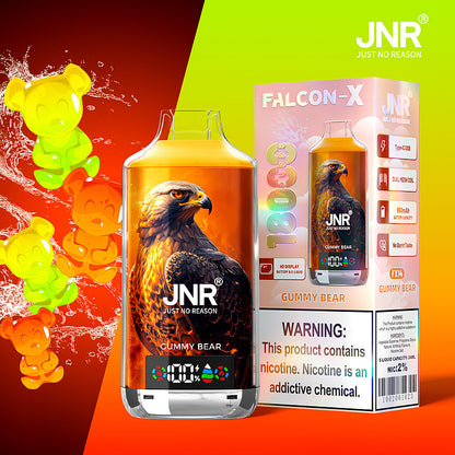 JNR FALCON X 18000 18k Puffs LED Display Hot Sale Disposable Vape-950mAh Battery, 24ml E-liquid, Multiple Nicotine 29 Flavors