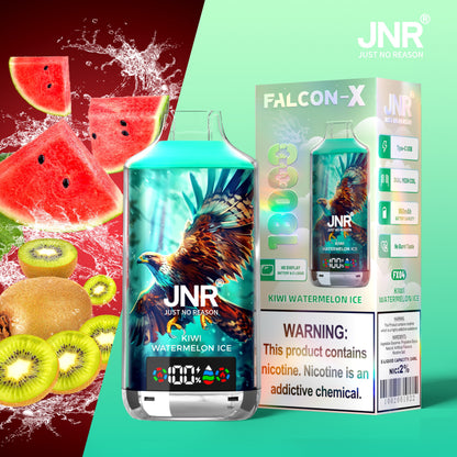 JNR FALCON X 18000 18k Puffs LED Display Hot Sale Disposable Vape-950mAh Battery, 24ml E-liquid, Multiple Nicotine 29 Flavors