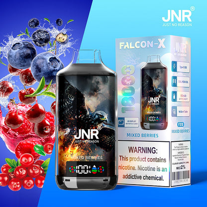 JNR FALCON X 18000 18k Puffs LED Display Hot Sale Disposable Vape-950mAh Battery, 24ml E-liquid, Multiple Nicotine 29 Flavors