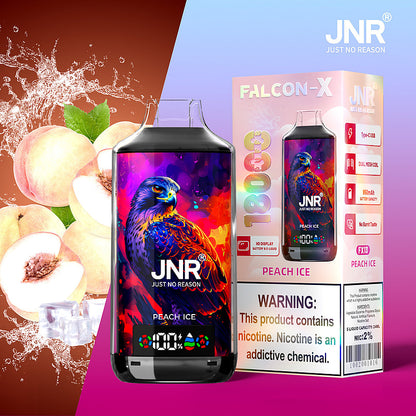 JNR FALCON X 18000 18k Puffs LED Display Hot Sale Disposable Vape-950mAh Battery, 24ml E-liquid, Multiple Nicotine 29 Flavors