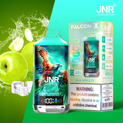 JNR FALCON X 18000 18k Puffs LED Display Hot Sale Disposable Vape-950mAh Battery, 24ml E-liquid, Multiple Nicotine 29 Flavors