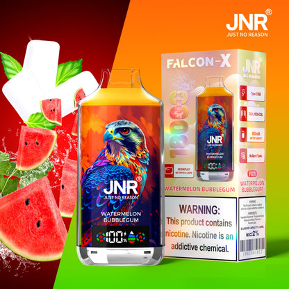 JNR FALCON X 18000 18k Puffs LED Display Hot Sale Disposable Vape-950mAh Battery, 24ml E-liquid, Multiple Nicotine 29 Flavors
