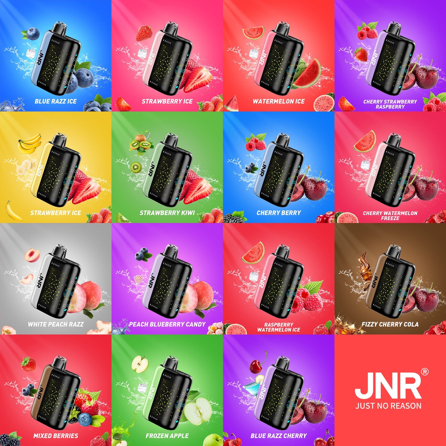 JNR Plus X 26000 26K Puffs Disposable Vape Newest Electronic Cigarette Pod-850mAh Battery, 28ml E-liquid, Multiple Nicotine 15 Flavors
