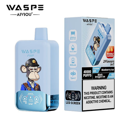 WASPE 40000 (40K Puffs) Double Taste LED Display Disposable Vape