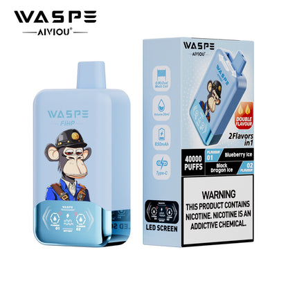 WASPE 40000 (40K Puffs) Double Taste LED Display Disposable Vape