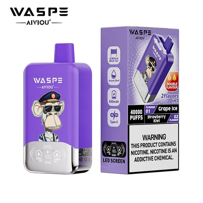 WASPE 40000 (40K Puffs) Double Taste LED Display Disposable Vape