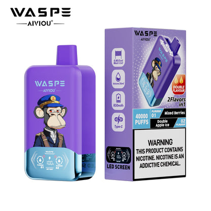 WASPE 40000 (40K Puffs) Double Taste LED Display Disposable Vape