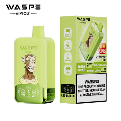 WASPE 40000 (40K Puffs) Double Taste LED Display Disposable Vape