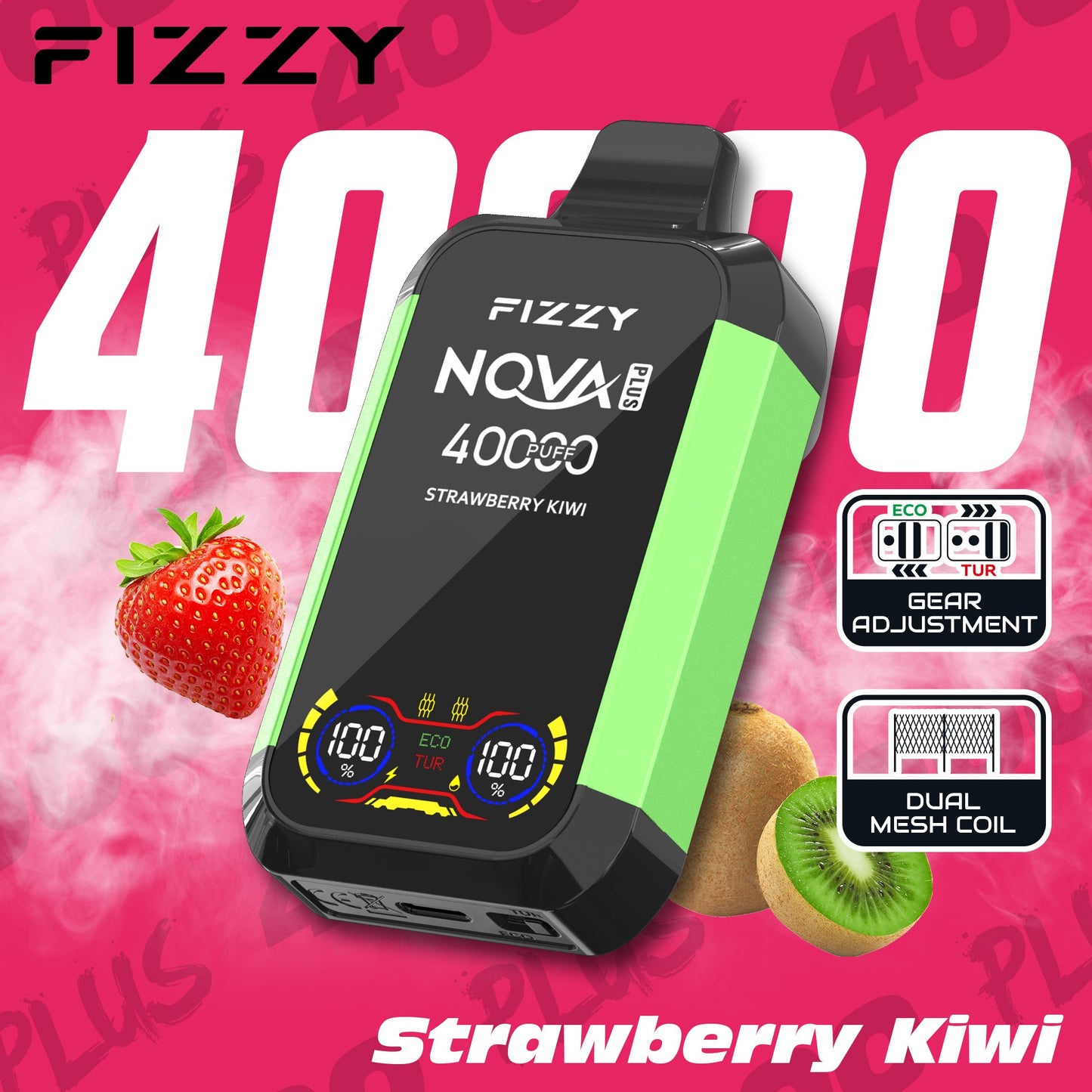 Fizzy Nova Plus 40000 40K Puffs Dual Mesh Coil Disposable Vape-Next-Level Premium Vaping