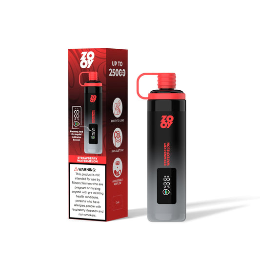 ZOOY SHISHA 25K Puffs Airflow Ajustable Disposable Vape(0% to 5% Nicotine) with Animated Screen  650mAh battery 10 Flavors