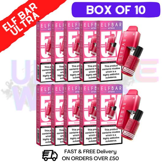 Strawberry ICE Elf Bar 5000 Puff 5K Bar BOX OF 10