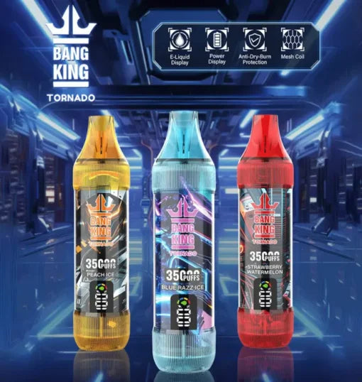 Bang King 35000 Puffs Disposable Vape(0%-5% Nicotine) - 35ml E-Liquid, 700mAh Battery 12 Flavors