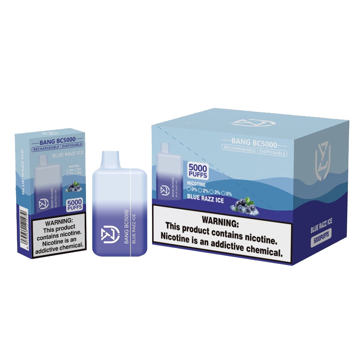 UZY BANG BC5000 0% 2% 3% 5% nicotine 5000puffs disposable electronic cigarettes-650mAh Battery, 13ml E-liquid, Multiple Nicotine 12 Flavors