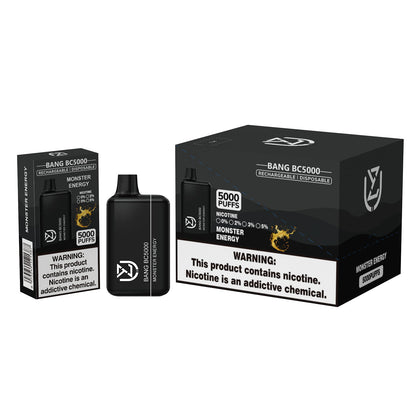 UZY BANG BC5000 0% 2% 3% 5% nicotine 5000puffs disposable electronic cigarettes-650mAh Battery, 13ml E-liquid, Multiple Nicotine 12 Flavors