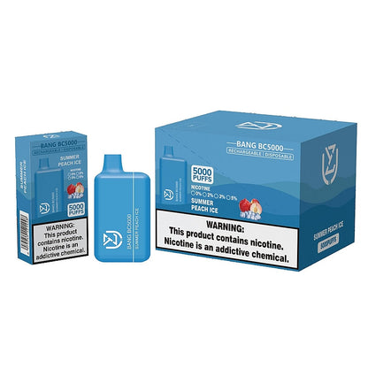 UZY BANG BC5000 0% 2% 3% 5% nicotine 5000puffs disposable electronic cigarettes-650mAh Battery, 13ml E-liquid, Multiple Nicotine 12 Flavors