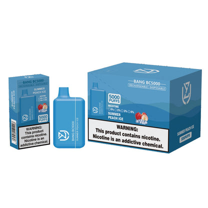 UZY BANG BC5000 0% 2% 3% 5% nicotine 5000puffs disposable electronic cigarettes-650mAh Battery, 13ml E-liquid, Multiple Nicotine 12 Flavors