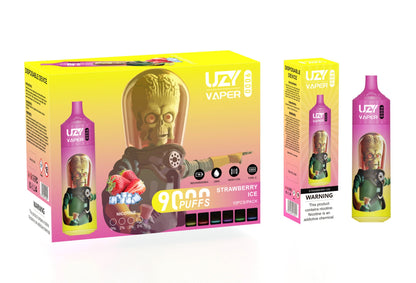 UZY Vaper 9000 Puffs  0% 2% 3% 5% Nicotine Rechargeable Disposable Pod