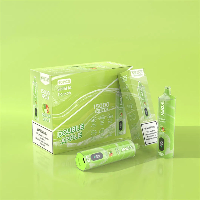 Disposable Vape Pen Vopk Shisha 15000puffs Digital Screen Rechargeable Type-C Preheat 600mAh Battery