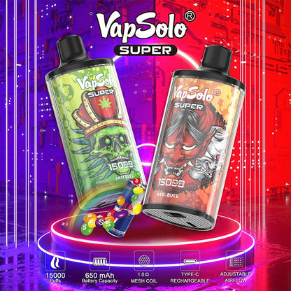 Vapsolo Super 15k Tornado 15000 Puff Bar Vape Disposable Electronic Cigarette