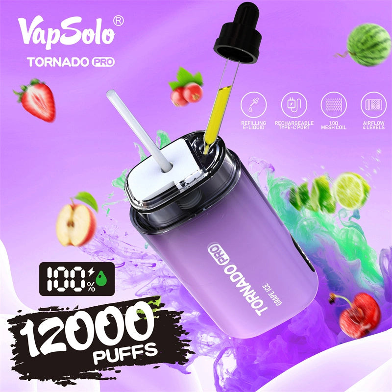 Vapsolo Viking 12000 Puffs - 22mL, 5% Nicotine, 15 Fruit Flavors